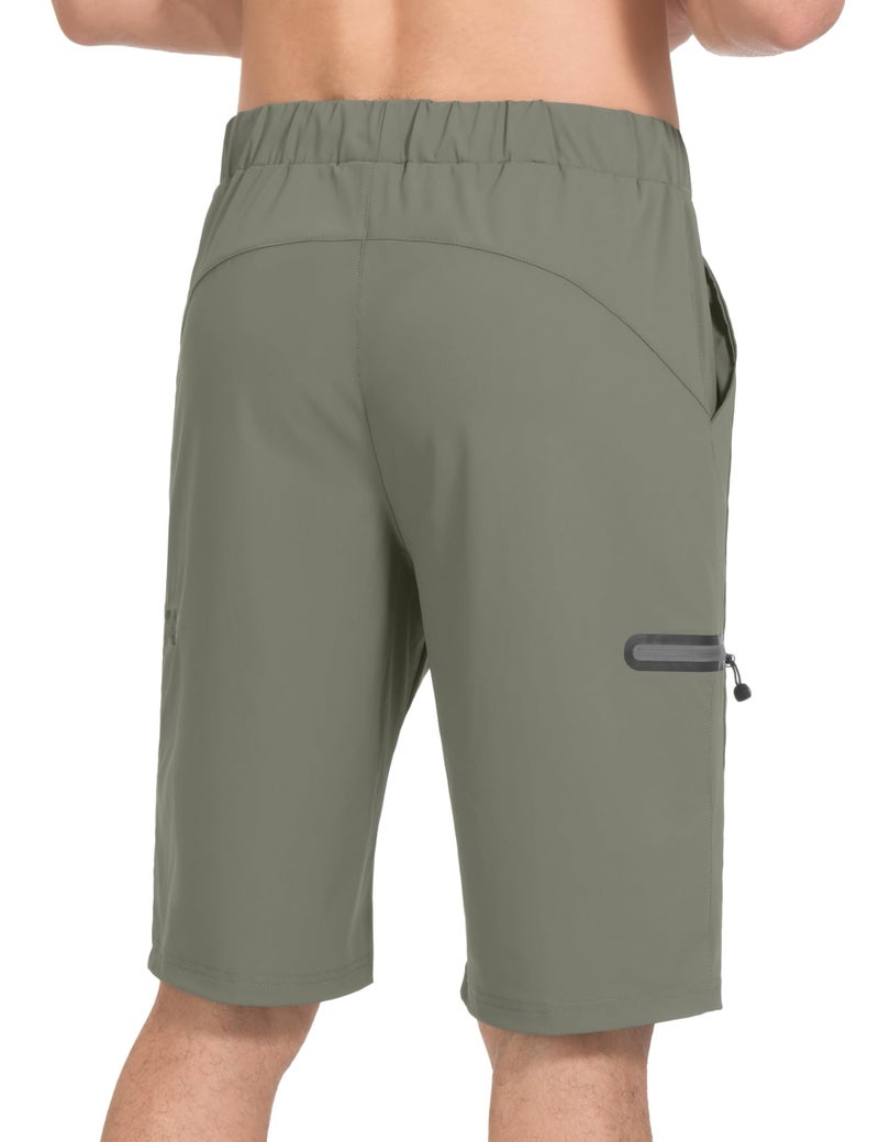 Little Donkey Andy Menâ€™s Ultra-Stretch Quick Dry Lightweight Bermuda Shorts Drawstring Zipper Pocket Hiking Travel Golf Sage M - Image 3